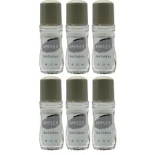 Image of Amplex Natural Anti-Perspirant Roll-On Deodorant 50ml - 6 Pack