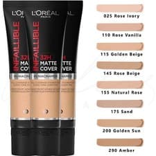 Image of L'OREAL Infallible 32H Matte Cover Mattifying Longwear Foundation 30ml *NEW*