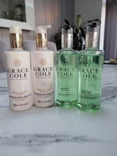 Image of Grace Cole Pack of 4 Grapefruit Lime & Mint Hand Wash & Vanilla Moisturiser