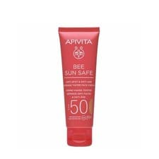 Image of APIVITA Bee Sun Safe Anti-Spot & Anti-Age Defense Tinted Face Cream SPF50 Golden