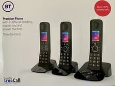 Image of BT 090632 Premium Cordless Telephone Answering Machine Triple Handset