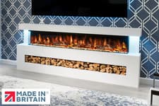 Image of Carnegie Electric Fireplace Suite | Complete Package | LED Flame | Made in UK