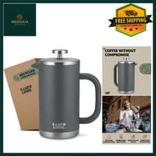 Image of Double-Wall Insulated Stainless Steel French Press Coffee Maker 600ml