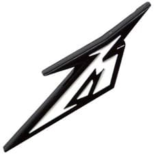 Image of METALLICA Metal Pin Badge: BLACK & WHITE M LOGO : Official Merchandise gift £pba