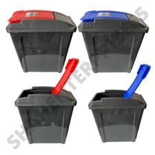 Image of Wham Recycle It Slimline Bin & Lid Multi-purpose Storage Container 25 Litre