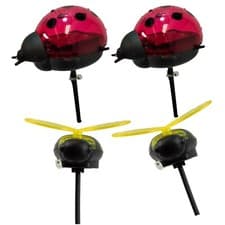 Image of Solar Powered Garden Lights Ladybird & Bee LED Outdoor Decorative Stake Lights