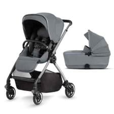 Image of Silver Cross Dune Pushchair Glacier Grey + Compact Carrycot +Raincover +Sun Sail