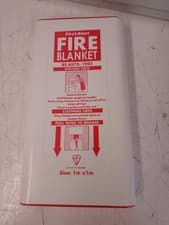 Image of Fire Blanket 1m x 1m Wall Mounted Home Kitchen Safety Emergency Protection UK
