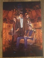 Image of Doctor Who 11th Eleventh Doctor & Companions In The Tardis A4 Artprint Brand New