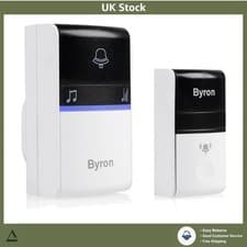 Image of Byron Kinetic White Wireless Doorbell Set – Model DBY-23612BS (Used Once)