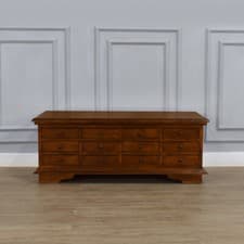 Image of Mahogany Coffee Table 12 Drawers - Lift up top - SOLID Mahogany Wood