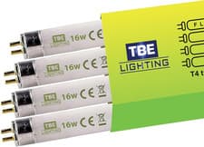 Image of TBE LIGHTING T4 16W Fluorescent Tube Lamps 480Mm - 4 Pack of CFL Bulbs - G5 2-Pi