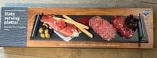 Image of Slate Serving Platter with Stainless Steel Handles