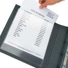 Image of 3L Filing Pockets Polypropylene Full Size Self-adhesive A4 Clear Ref 10093 [Pack