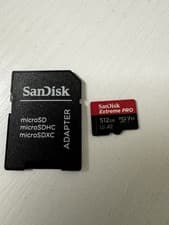 Image of SanDisk 512GB MicroSDXC Extreme Pro Card UHS-I Class 10 Memory Card with SD Case