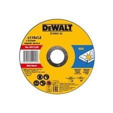 Image of DEWALT DT43921 Metal Cut Off Disc 115 x 1.2 x 22.23mm (Pack 10) DEWDT43921QZ