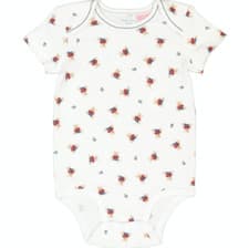 Image of RALPH LAUREN White Bear Print Babygrow - 12 Months