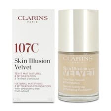 Image of Clarins Foundation Velvet 107C Hydrating Skin Illusion 30ml