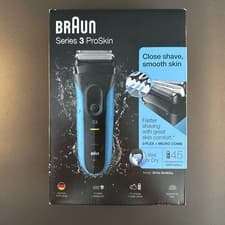 Image of Braun Series 3 ProSkin 310s Wet & Dry Electric Shaver - Black/Blue
