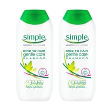 Image of 2x Simple Gentle Care Shampoo 200ml Soft Cleanser Sensitive Scalp Daily Use