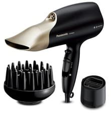 Image of Panasonic EH-NA67 Black nanoe Hair Dryer with Diffuser and Oscillating Nozzle
