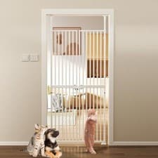 Image of Taller Safety Pet Gate Easy Installation for Stairs/Room Adjustable Width&Height