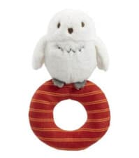 Image of Hedwig Ring Rattle Harry Potter Soft Newborn Baby Boy Girl Plush Owl Gift