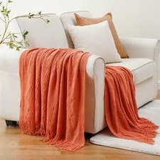Image of New Luxury Christmas Plaid Throw Blanket for Bed Knit Throws Lightweight Blanket