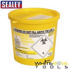 Image of Sealey Sharps Waste Bin 2.5L Medical Disposable Syringe Needle Blade