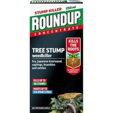 Image of Roundup Tree Stump Killer 250ml Concentrate Kills Roots and Woody Weeds
