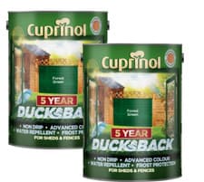 Image of Cuprinol Ducksback 5 Year Waterproof For Sheds And Fences, 10L - Forest Green