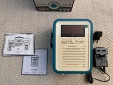 Image of VQ Retro Mini Portable DAB+/FM Bluetooth Clock Radio - Teal