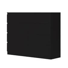 Image of 8 Drawer Chest of Drawers Matt Black Scandinavian Handleless Bedroom Furniture