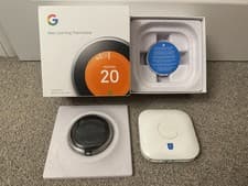Image of UK MODEL STAINLESS STEEL GOOGLE NEST PRO LEARNING THERMOSTAT 3RD GEN GENERATION