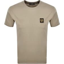 Image of BELSTAFF PHOENIX PATCH COTTON T-SHIRT DARK SAND SMALL RRP £60 BNWT