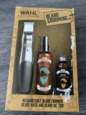 Image of Wahl Beard Grooming Set - Rechargable Trimmer, Beard Oil, Beard Wash Set