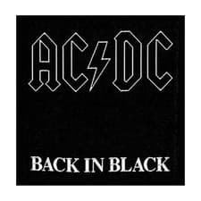 Image of AC/DC Standard Patch: Back in Black *Official*