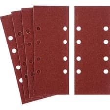 Image of Stanley Punched Clip On 1/3 Sanding Sheets 80 Grit Pack of 5 STA31123