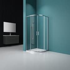 Image of Durovin Bathrooms Shower Enclosure Quadrant Double Sliding Cubicle Door 6mmGlass
