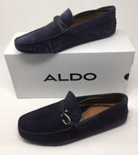 Image of ALDO Roxbury Driving Loafers Fishing Hook Shoes Moccasin Blue Men Shoes Size 11
