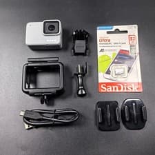 Image of GoPro Hero7 Action Camera Digital 4K HD 12MP Waterproof with Accessories - White