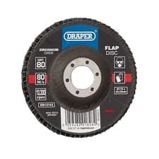 Image of Draper Zirconium Oxide Flap Disc 115 X 22.23mm 80 Grit - 84042