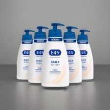 Image of E45 Daily Skin Lotion, 400ml - Pack of 5 - perfume free- FREE DELIVERY ( pack 5)