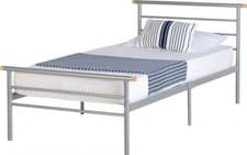 Image of Silver Metal 3ft Single Bed OSLO