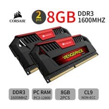 Image of Corsair Pro 16GB 2x 8GB DDR3 1600MHz CL9 PC3-12800U PC RAM CMY16GX3M2A1600C9R UK