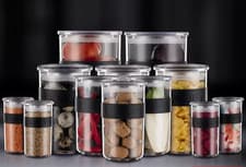Image of Bodum PRESSO 12 Storage Jars with Lids - Ref 5810-2-A