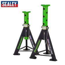 Image of Sealey AS6G Axle Stands (Pair) 6tonne Capacity per Stand (Green) 12 Tonne