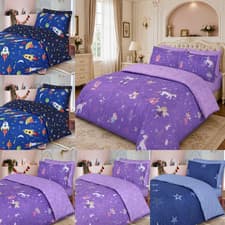 Image of Kids100 Percent Cotton Complete Bedding Set Duvet Cover Matching Bed Sheets Pils