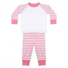 Image of Larkwood Baby Boys/Girls Striped Pyjamas PC3089