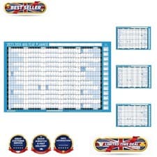 Image of 2023-2024 A1 Large Laminated Wall Planner - Effortless Planning & Organization